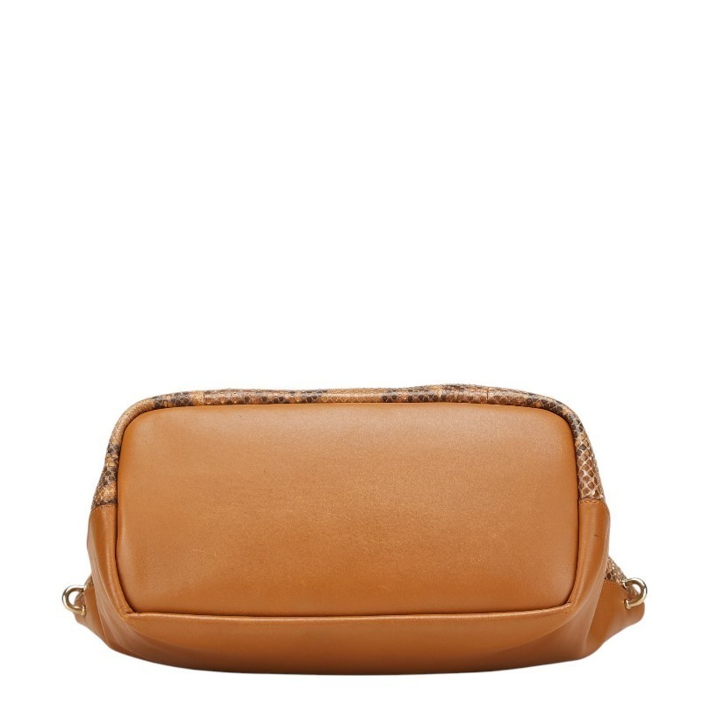 Chloe Shoulder Bag Brown Leather Python - image 3